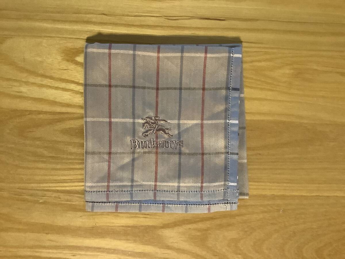 ★バーバリー ハンカチ　チェック柄　★Burberrys ホース刺繍　44x44cm ★ 未使用自宅保管品