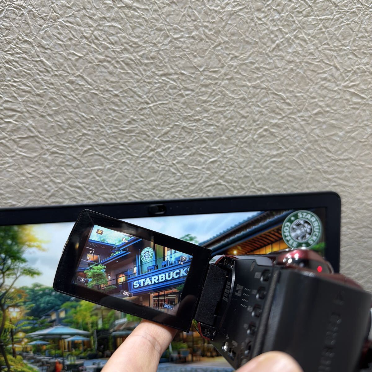 JVC デジタルビデオカメラ　GZーHM670ーR バッテリー　アダプター付き　動作品
