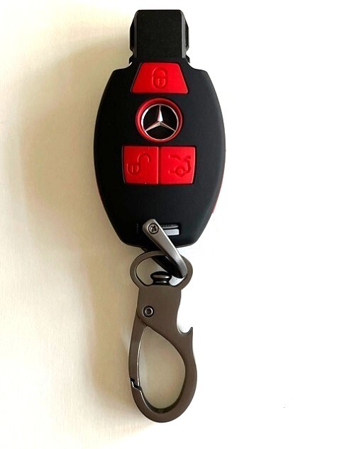 マッド黒ABS樹脂 ベンツ スマートキーケース 軽さ剛性 硬度 耐衝撃性 ベンツ キーケース BENZ キーケース 1