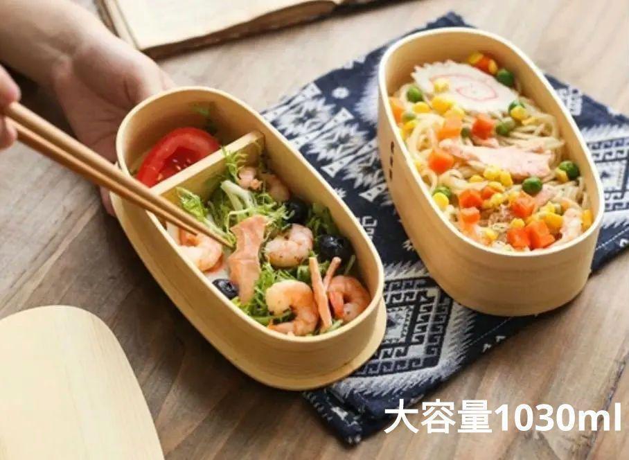 大人気！新品 曲げわっぱ 2段弁当 伝統工芸 2段お弁当 白木 曲げわっぱ弁当箱 日本製
