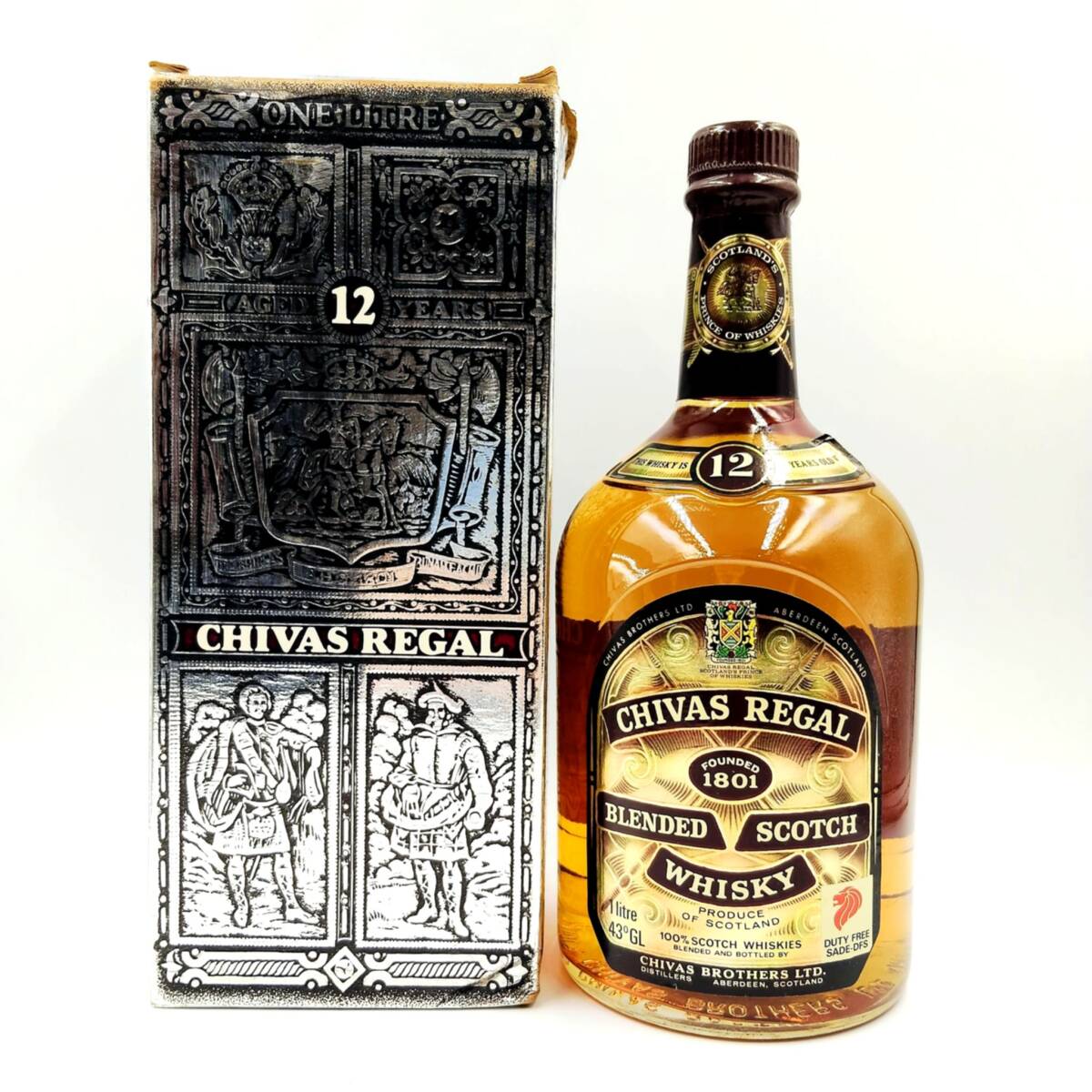 ◇CHIVAS REGAL シーバスリーガル 12年 43％ 1,000ml 1L 1litre ブレンデッドスコッチ ウイスキー 古酒 未開栓