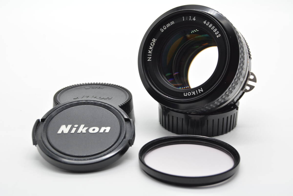 【カビ・クモリのない綺麗な光学】Nikon Nikkor 50mm f1.4 Ai ニコン 単焦点レンズ【ヘリコイド整備済】 #74162