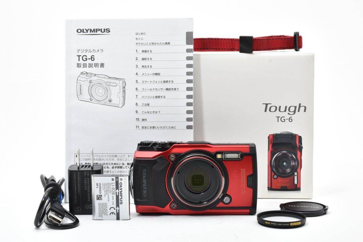 ★新品級★ オリンパス OLYMPUS TG-6 レッド コンパクトデジタルカメラ OB4336 #3375