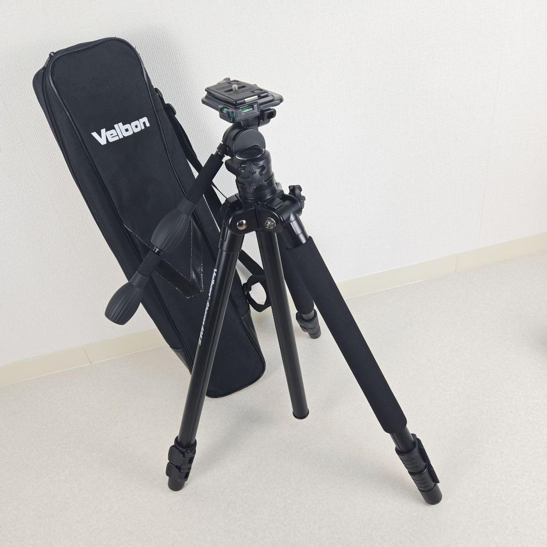 【美品】ベルボン 中型3段三脚 シェルパ 635III Velbon 雲台付