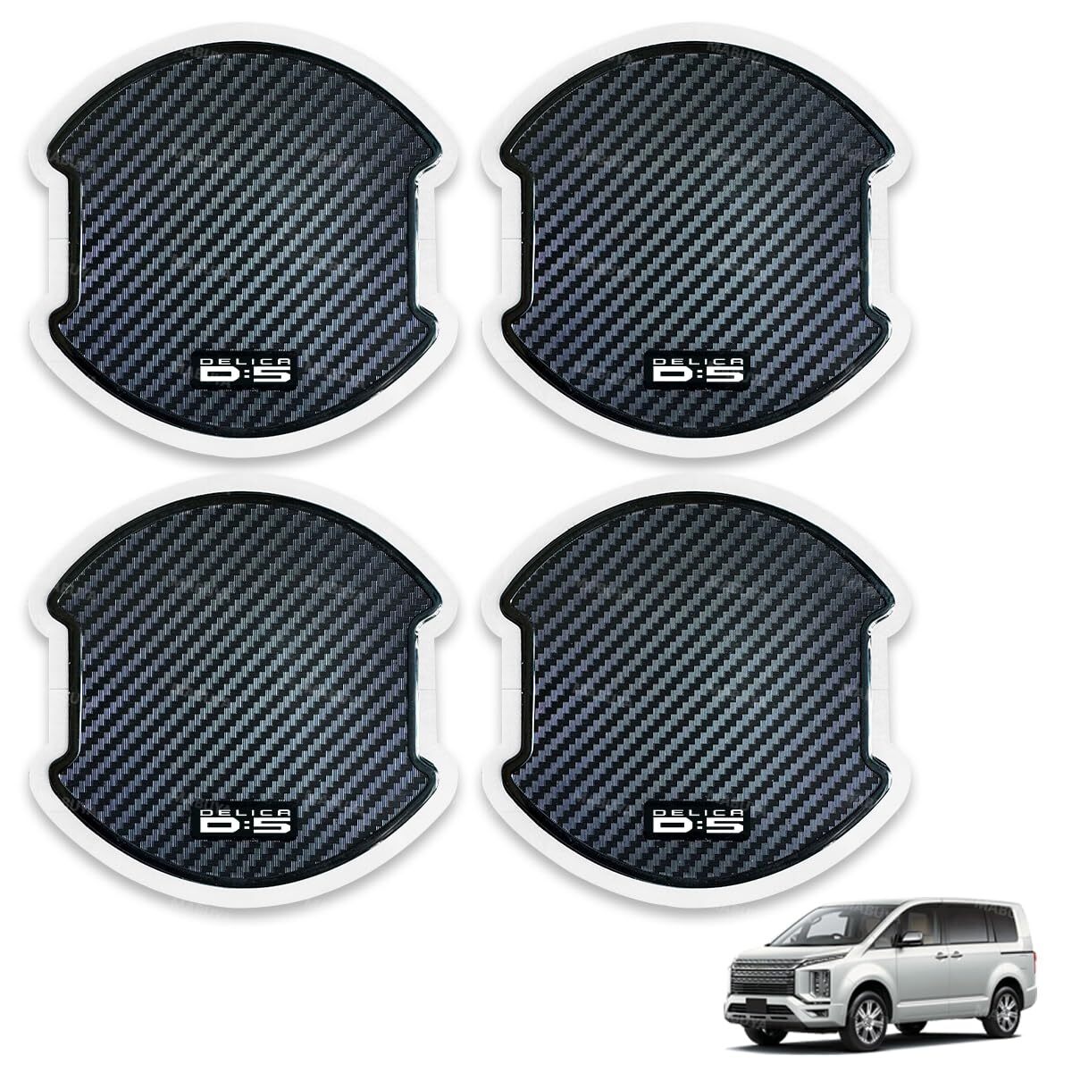 デリカＤ：５ ドアハンドルプロテクター ドアガード 三菱 デリカD:5 CV2W CV1W CV5W CV系 などに適用 車 傷☆