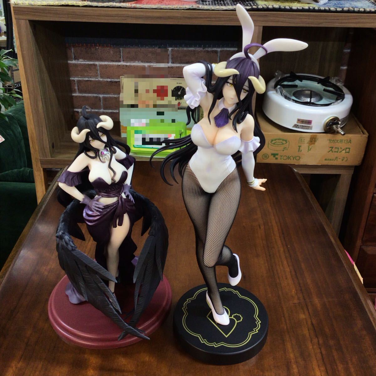  値下げ！オーバーロード アルベド 箱無し BiCute Bunnies Figure バニー AMP＋ 黒ドレスver フィギュア 2体セット 