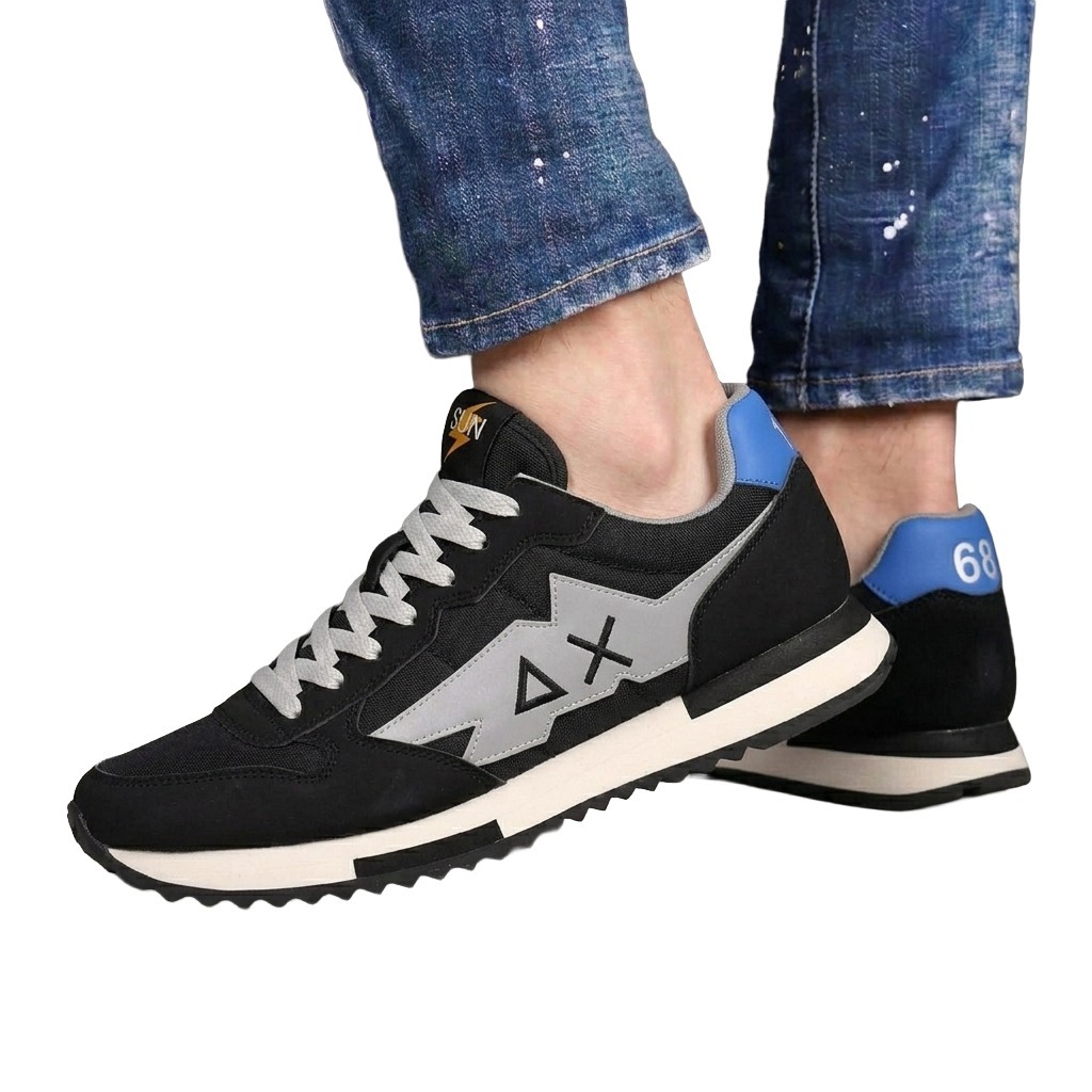 新品■定価24200円■SUN68■△× ロゴ定番ローカットスニーカー■SUN 68■121-99■ブラック/黒■45｜28.5～29.0cm■W6YZ■