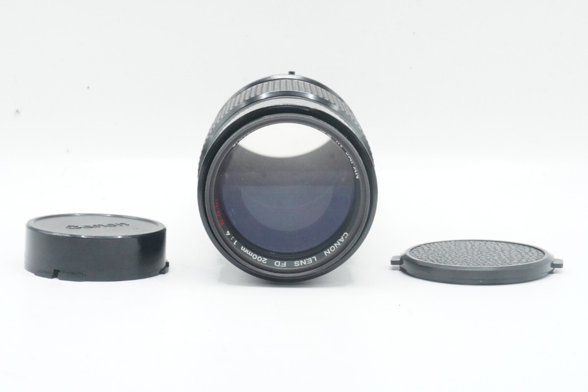 キヤノン Canon マニュアルフォーカスレンズ(MF) FD200mm F4 S.S.C. 実写確認済 前後キャップ,保護フィルター付属
