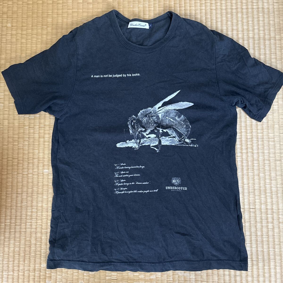 アンダーカバー 08 ハチ メッセージ Tシャツ 黒3 レア undercover