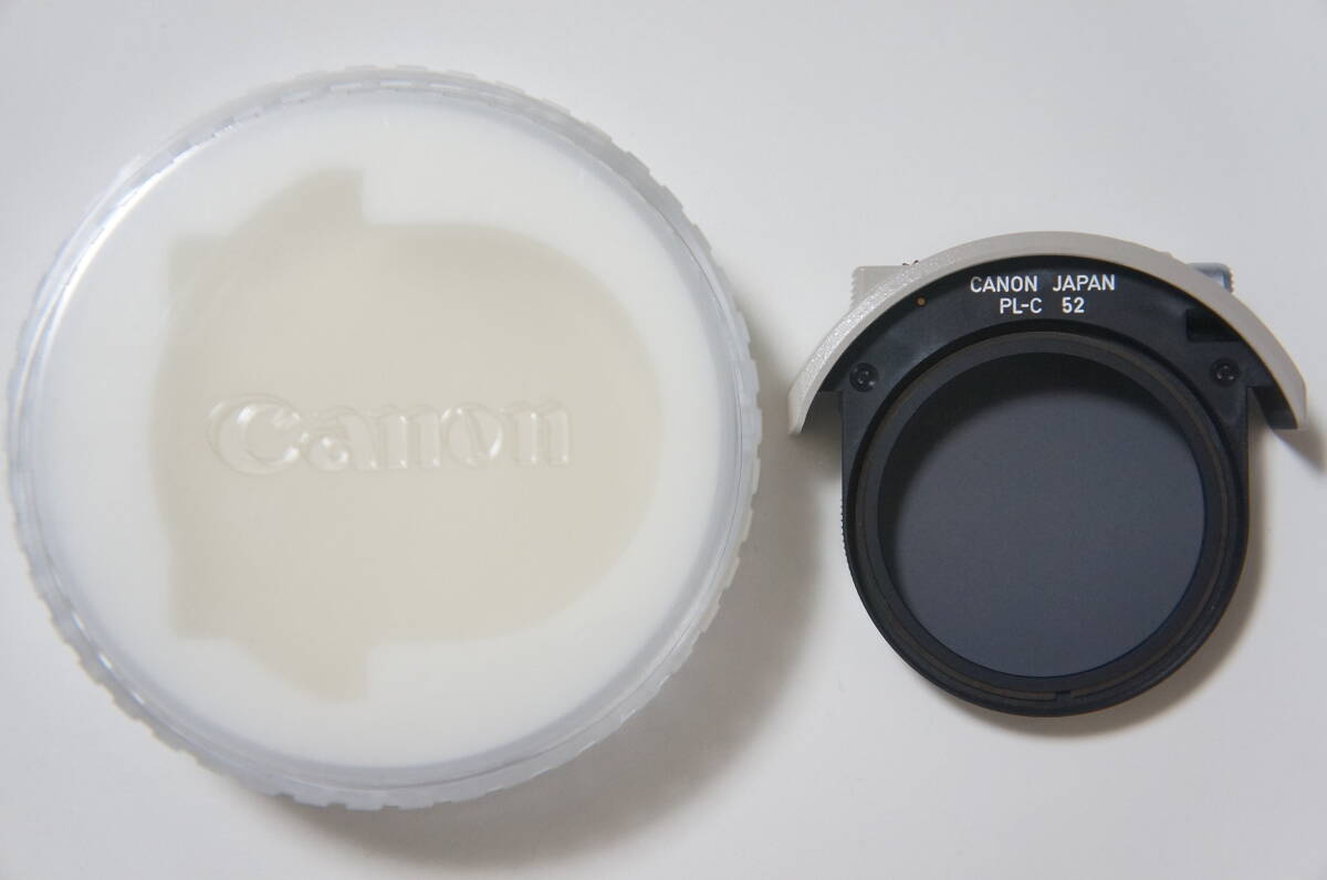 ★良品★Canon PL-C52 Drop-in C-PL ドロップイン円偏光フィルター プラケース付