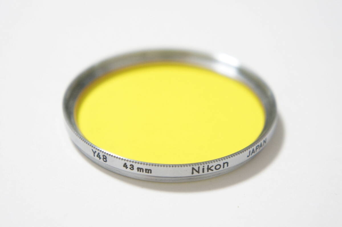 [43mm] Nikon Y48 銀枠カラーフィルター [F3687]