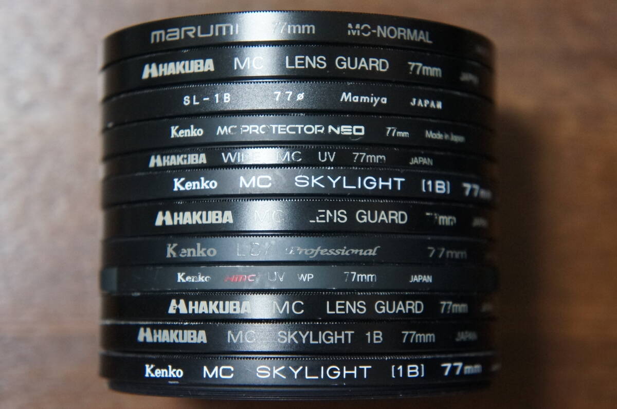 ◆説明必読◆【380円/枚】[77mm] Kenko HAKUBA等 保護 プロテクター UVカットフィルター 外観悪い
