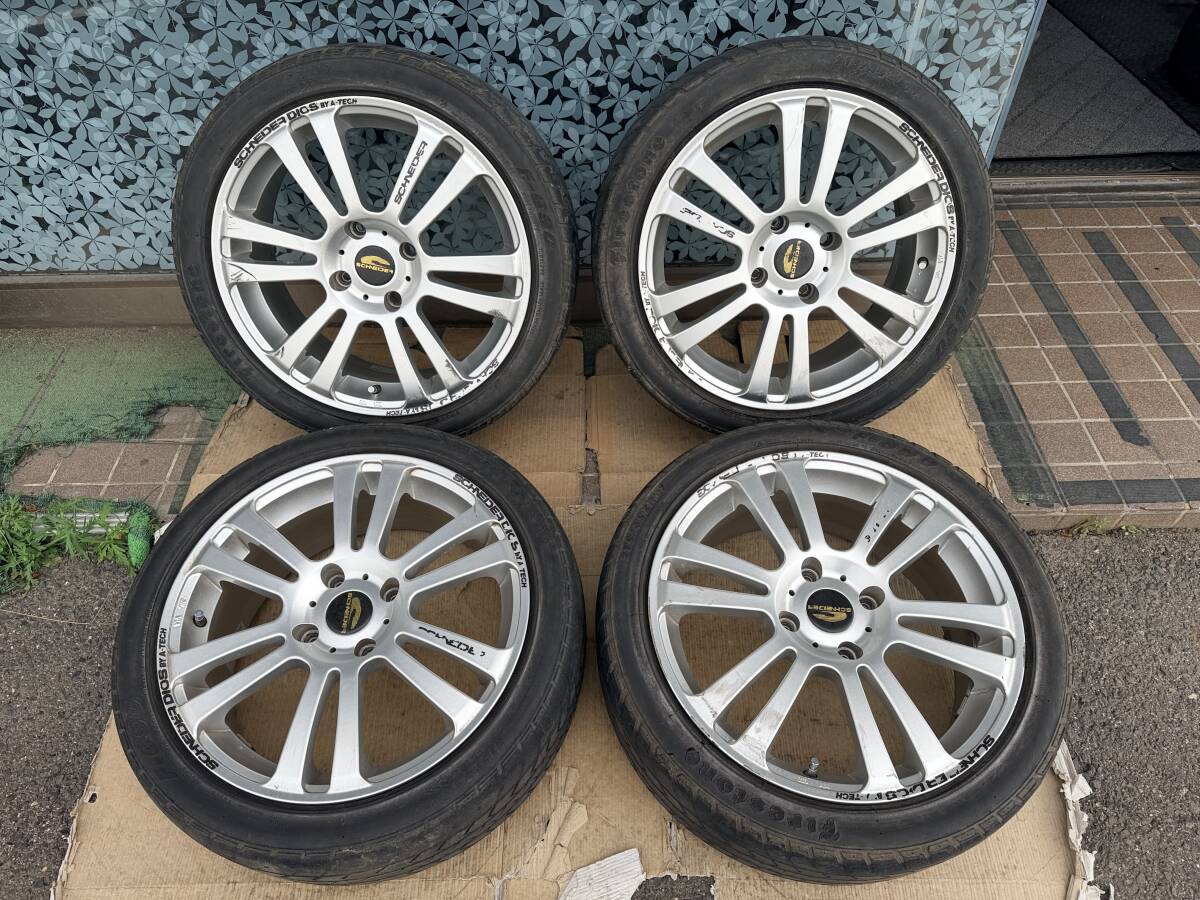 A-TECH シュナイダー DIOS 17インチ 7J +48 114.3 4穴/Firestone F-690 215/45ZR17 4本セット #733-1