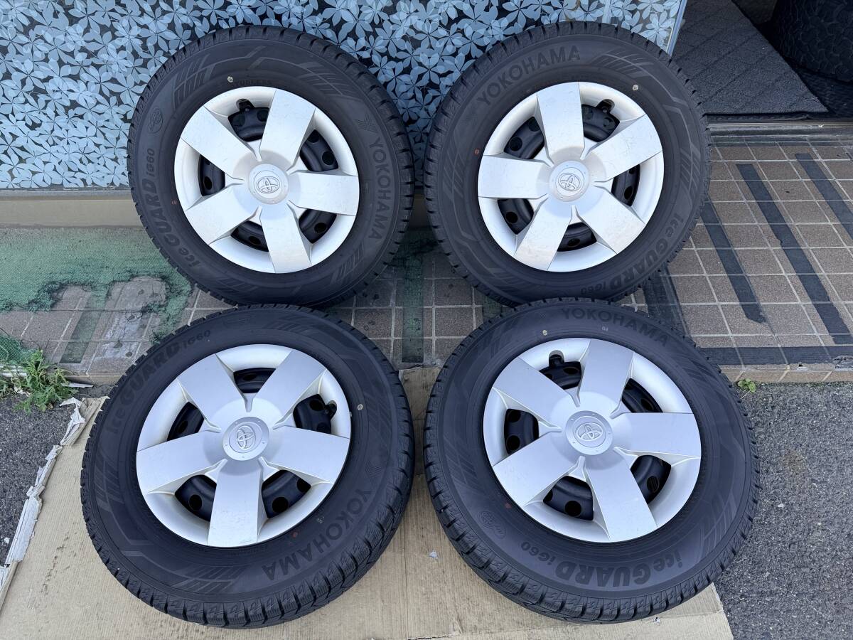 トヨタ ポルテ シエンタ スチール 14インチ 5.5J ET約+35 PCD100 4穴/ヨコハマ アイスガード 185/70R14 2024年製 4本セット #739-4