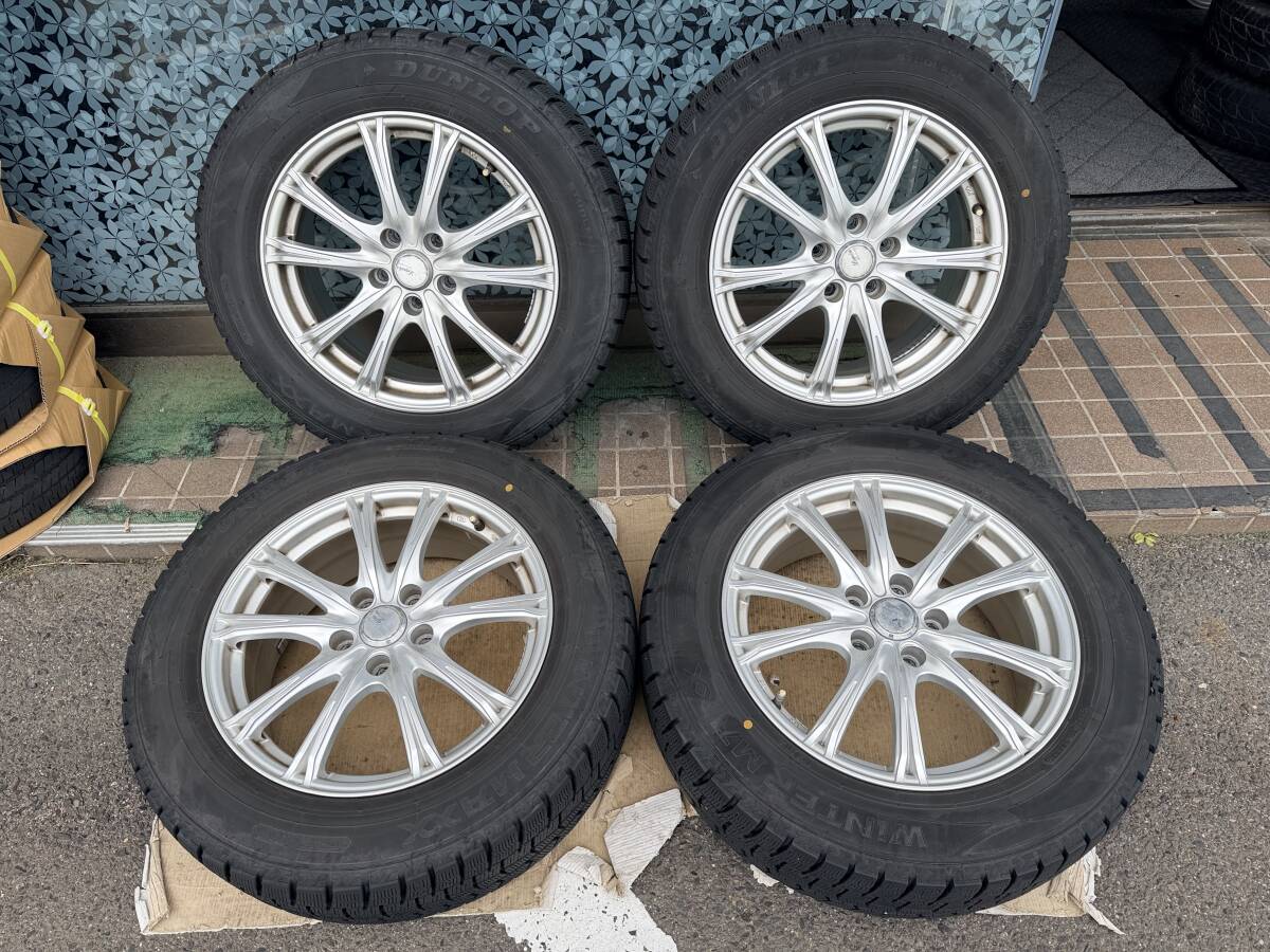 Legales 17インチ 7J +38 114.3 5穴/ダンロップ ウインターマックス WM02 225/60R17 2022年製 4本セット #743-3