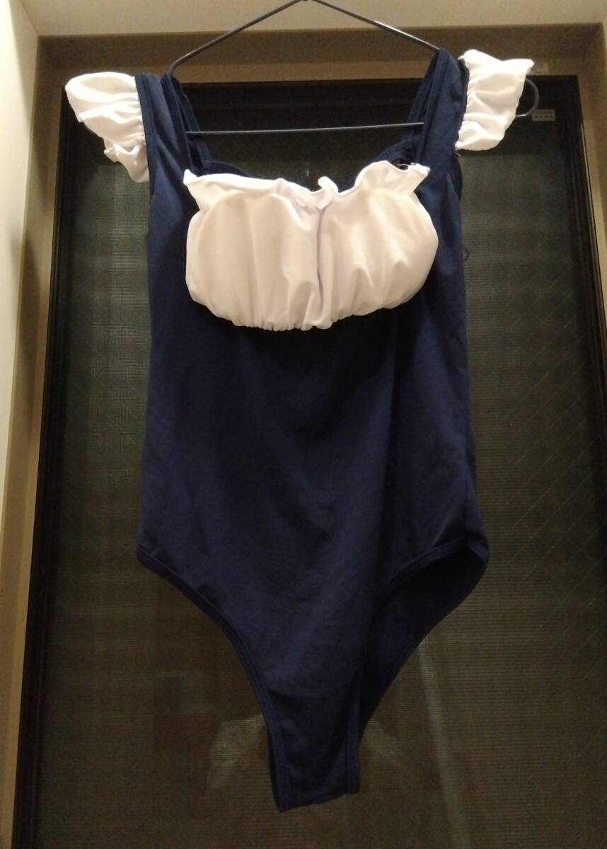 【送料無料】ワンピース水着　メイド服　コスプレ　セクシー　Ｍ～Ｌサイズ相当