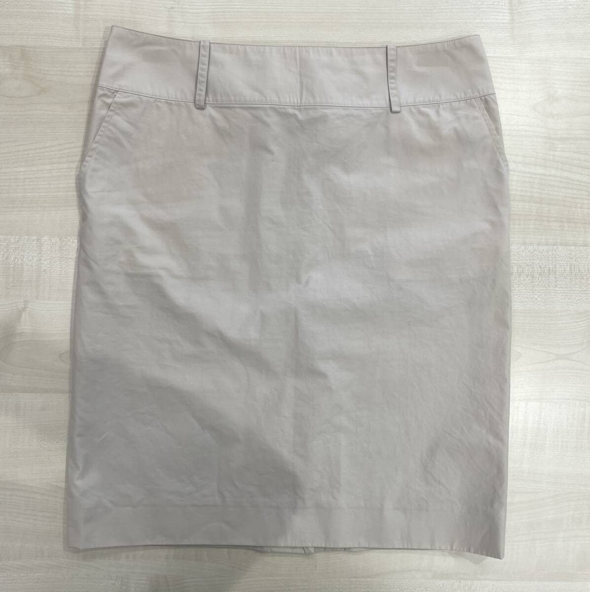 1円 中古 CELINE セリーヌ コットン スカート グレーベージュ フランス製 サイズ40 レディース ブランド アパレル ヴィンテージ【AW00404】
