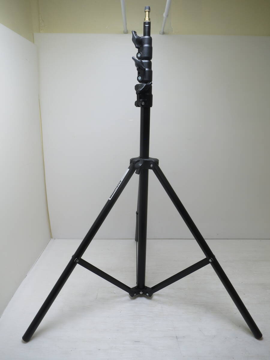 ■☆8　直接引取り可 Manfrotto マンフロット ライトスタンド 三脚 3段 全長288.5cm