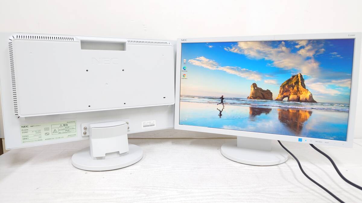 【2台セット/良品】NEC LCD-L220W 21.5型 LCDモニタ 1920x1080 ノングレア(非光沢) D-Sub/DVI 動作品