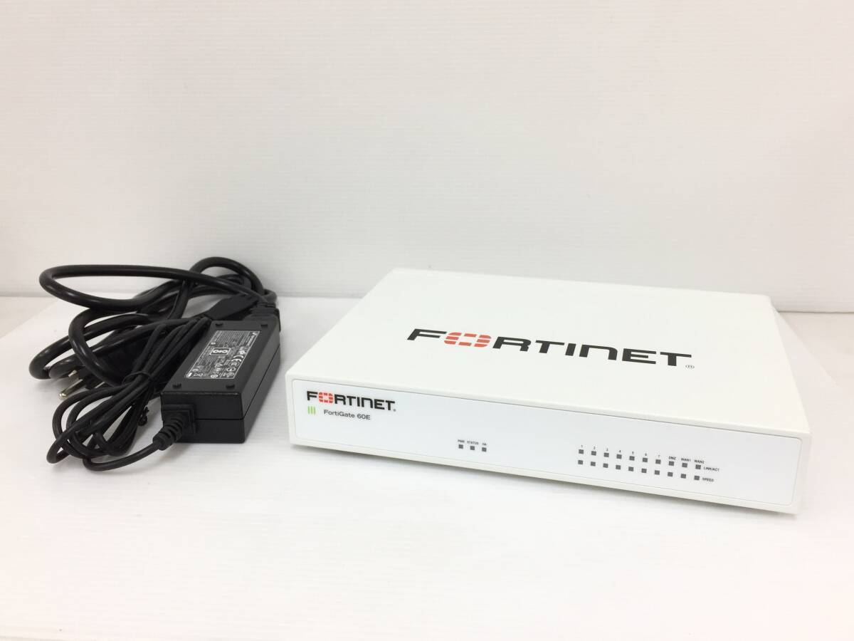 〇FORTINET Fortigate-60E FG-60E ファイアウォール ACアダプター付属 動作品