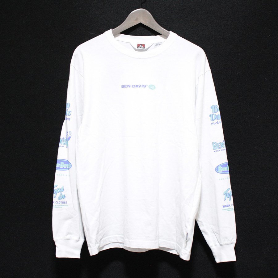 BEN DAVIS ベンデイビス 長袖Tシャツ ロンT 白 L