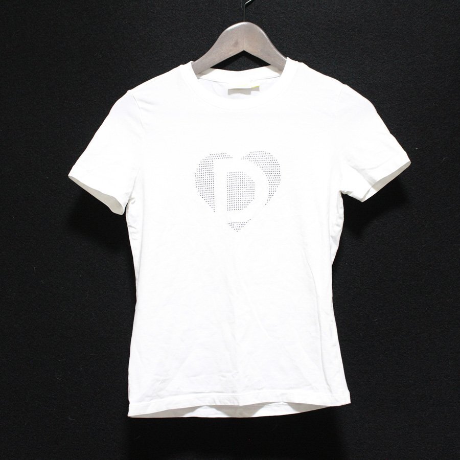 Desigual デシグアル ラインストーン 半袖Tシャツ 白 S