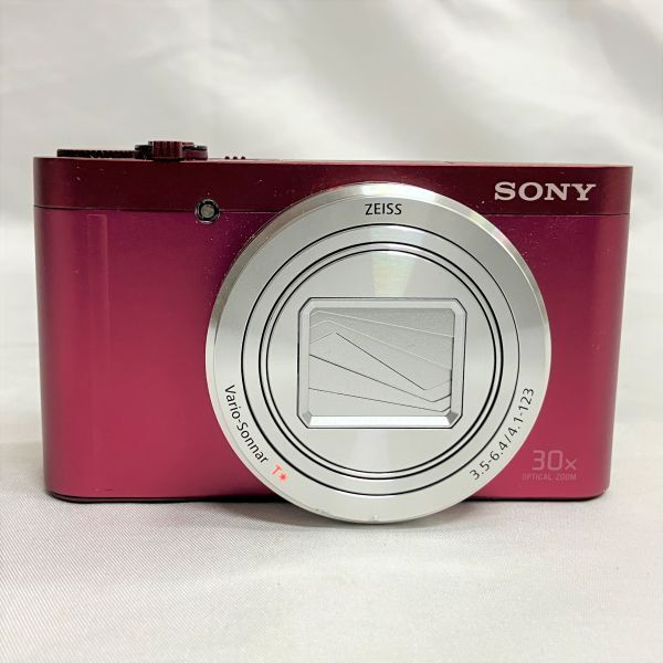 【R159】デジタルカメラ サイバーショット DSC-WX500 SONY ソニー レッド ピンク デジカメ コンパクト ミニ 30倍ズーム 現状品