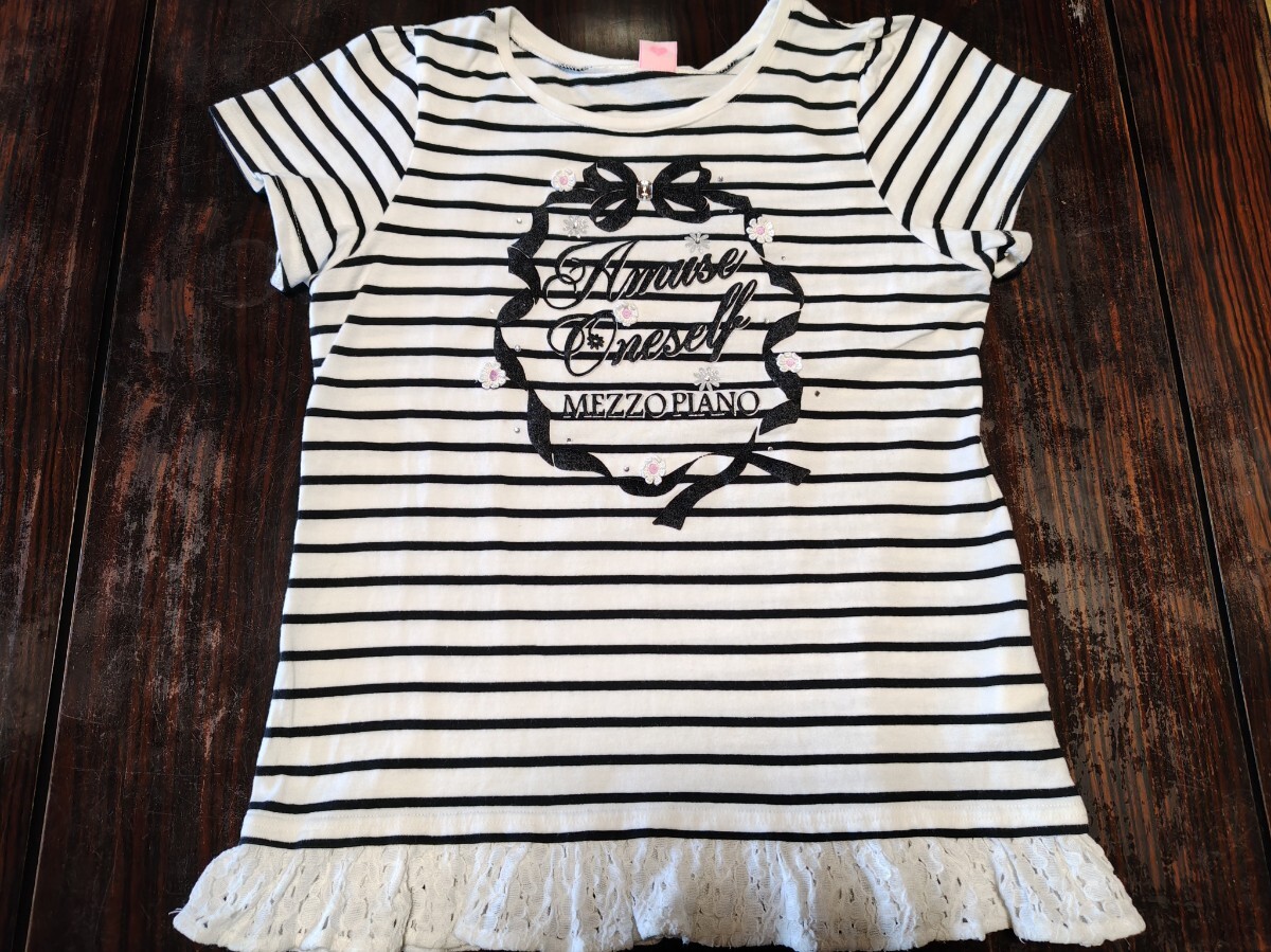 メゾピアノJrボーダーTシャツ　160