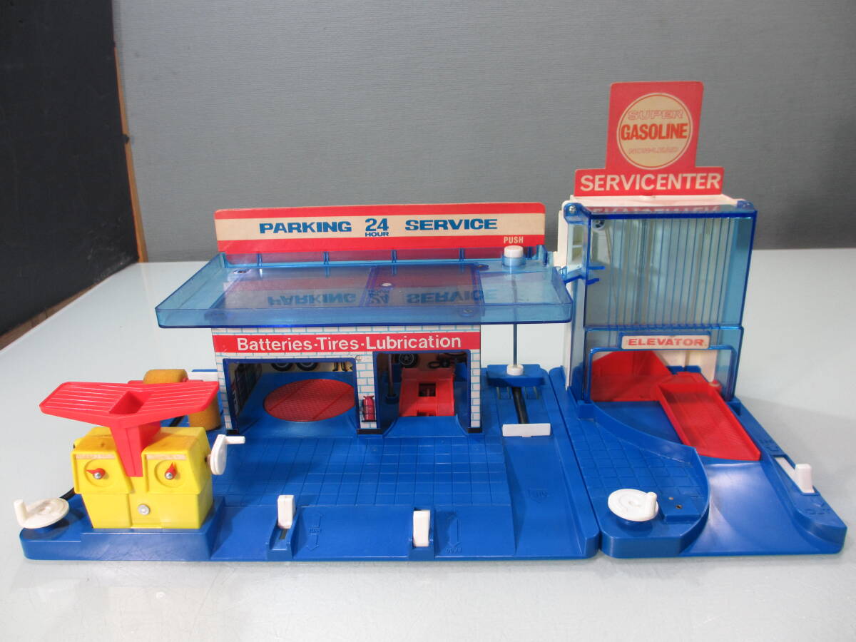 ヴィンテージ　ブリキ製　トミー　デラックスサービスセンター　1960～70年代　昭和レトロアンティーク当時物　中古