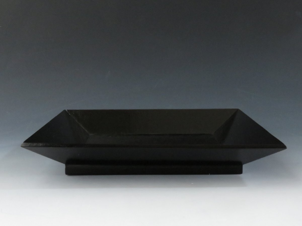 ◆◇時代 一閑張四方盆 正客洋 干菓子器◇◆茶道具 干菓子盆 chado ware dy9844-h