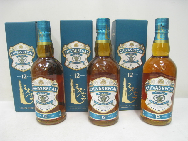 ３本 CHIVAS REGAL シーバスリーガル 12年 ミズナラ ウイスキー 700ml 40%