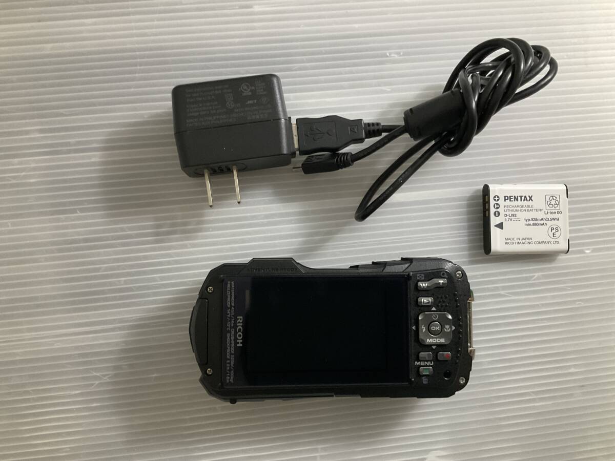 美品　防水デジタルカメラ RICOH リコー WG-50ブラック　　5-20-B