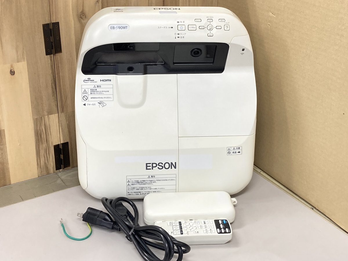 EPSON EB-590WT プロジェクター ※初期化済・AC・ペン・リモコン付属 10-1-B'