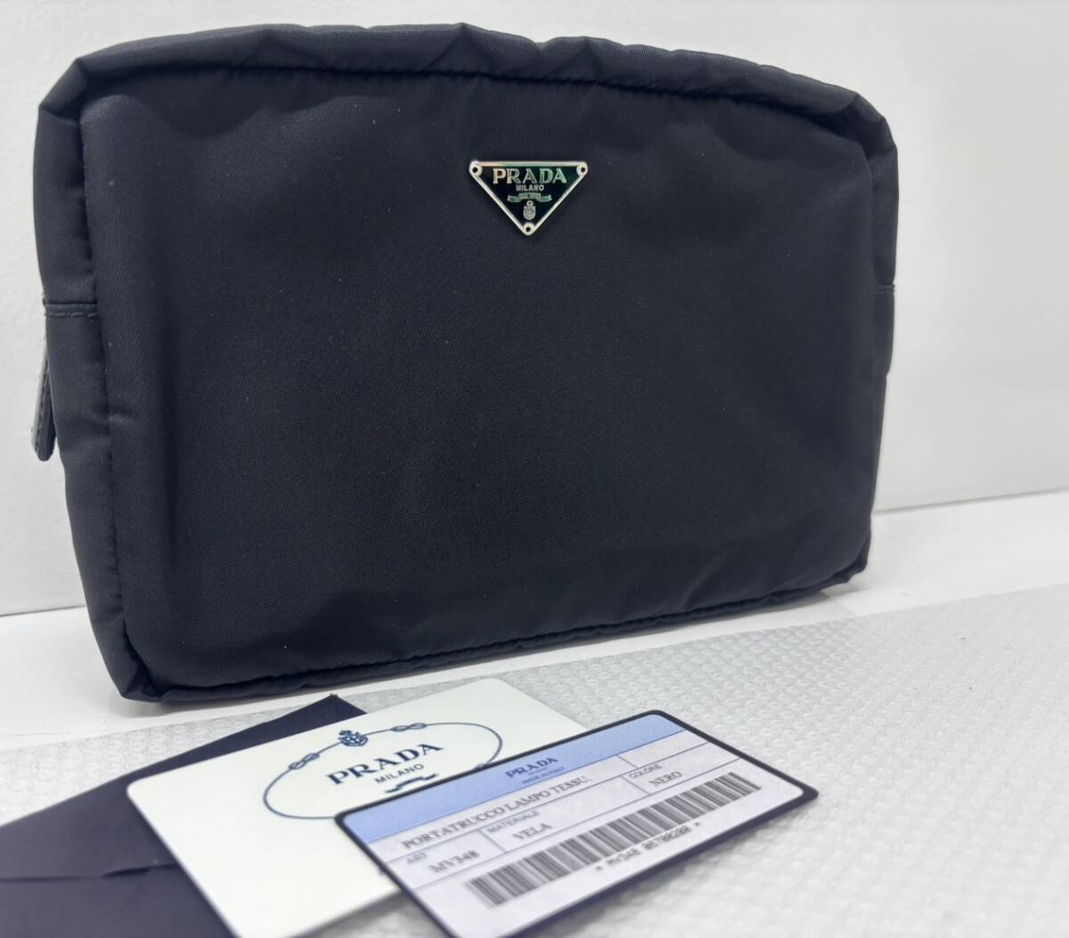 【美品】RADADA Pナイロン トライアングル ロゴポーチ ギャランティ付属 MN142