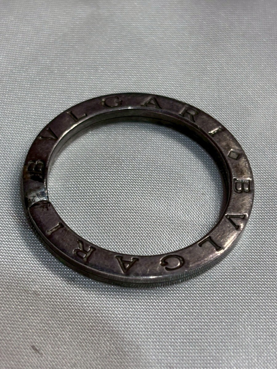 【BVLGARI】ブルガリ B-zero1 ビーゼロワン キーリング シルバー キーホルダー MN190 【5-10-4】