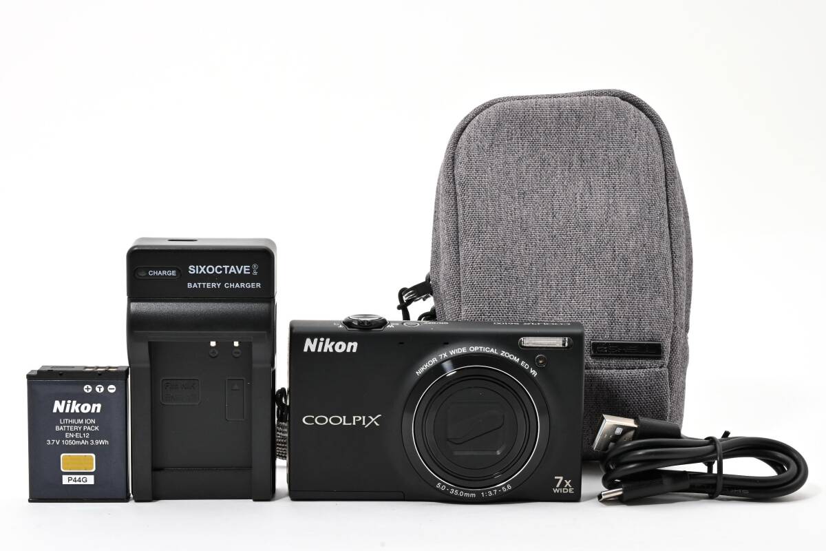 ★タッチパネル搭載スリム★ Nikon ニコン COOLPIX S6100 コンパクトデジタルカメラ #9942