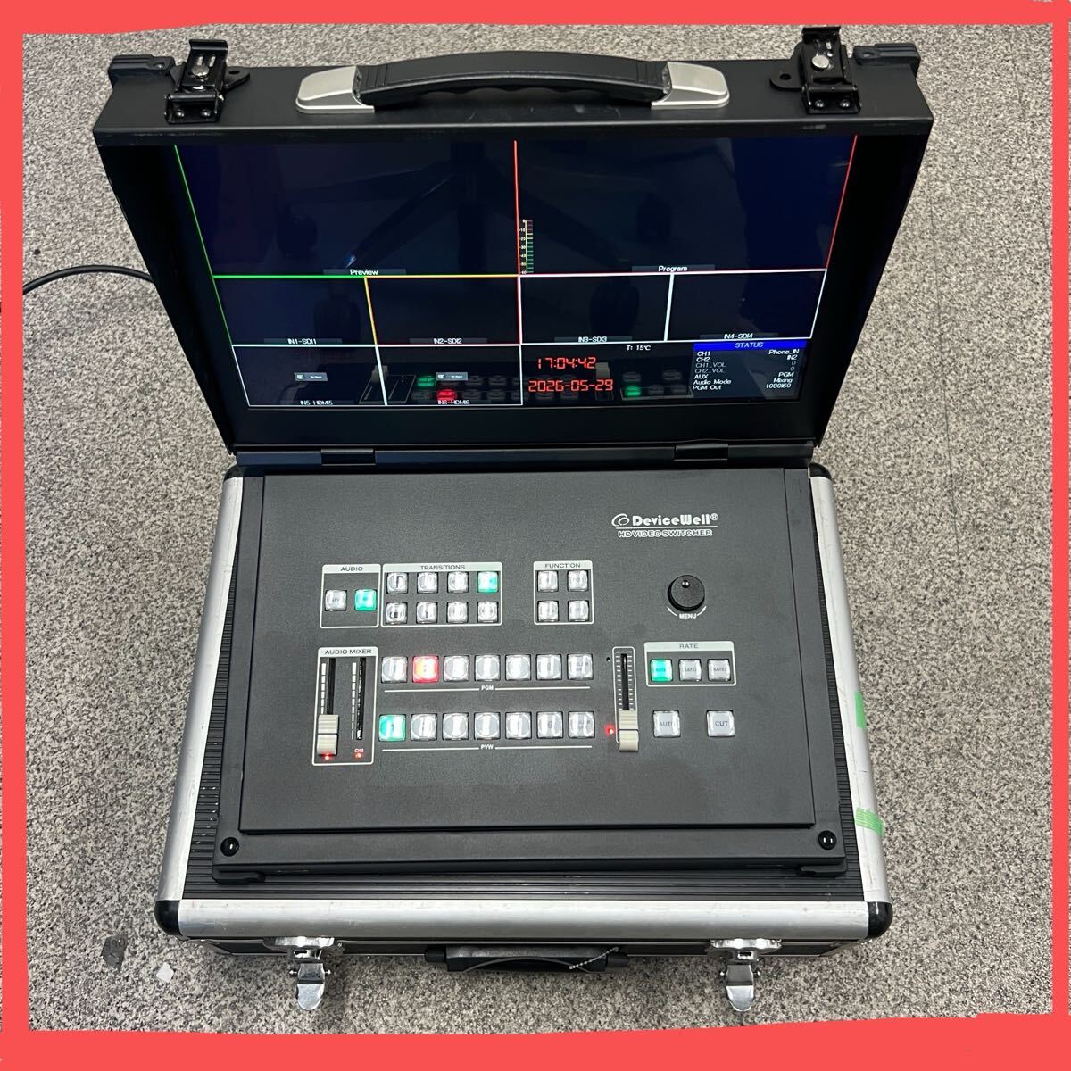 Devicewell HDS9106 6chビデオスイッチャー モニター一体型 動作品