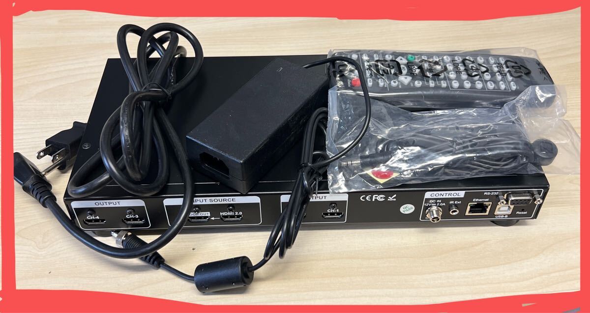 ①GeoBox G406 Lite 4K/60対応 ビデオウォールコントローラー 動作良好 1年使用 付属品完備 在庫4台あり