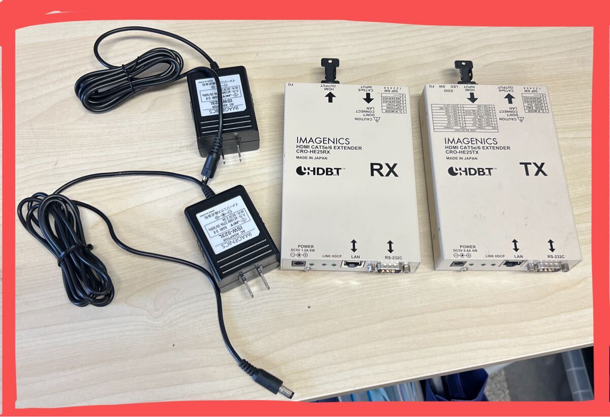 【15-92】IMAGENICS CRO-HE25TX/RX セット HDMI延長器 HDBaseT 