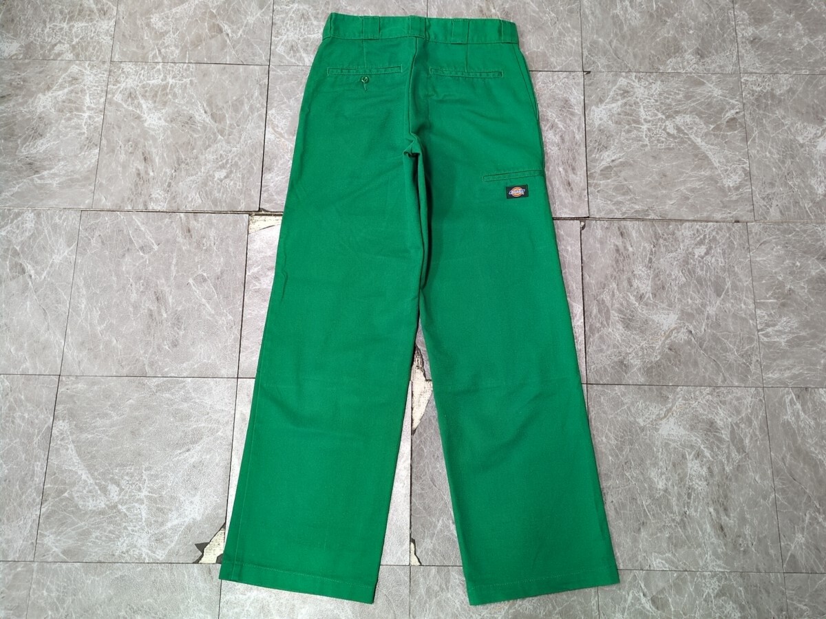 11．ディッキーズ ダブルニー バギー ワイド シルエット ポリコットンツイル ワーク パンツ アメカジ TCツイル DICKIES メンズ30 緑ｙ505