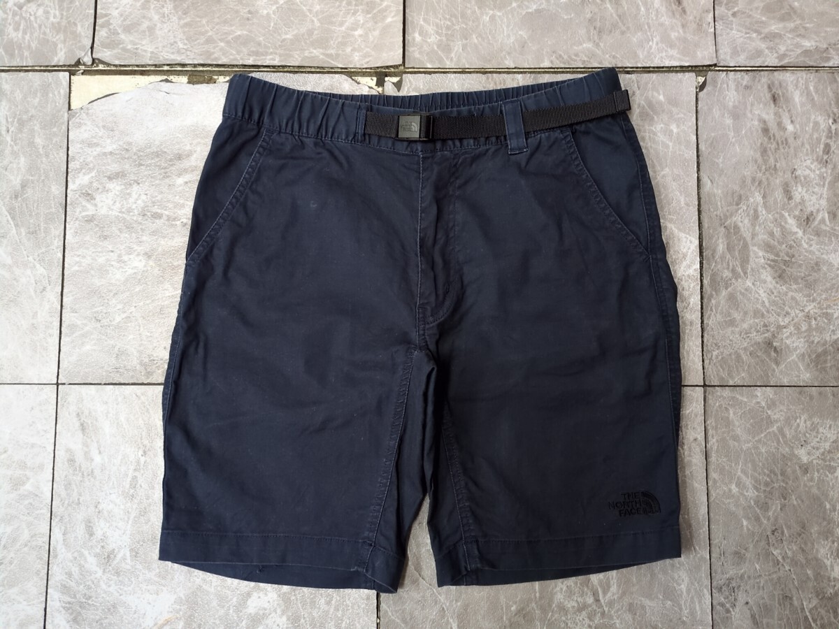12．ザ・ノース・フェイス　NB41941　コットンオックスライトショーツ ワンポイントロゴ ストレッチ ハーフパンツ NORTH FACE メンズM x801