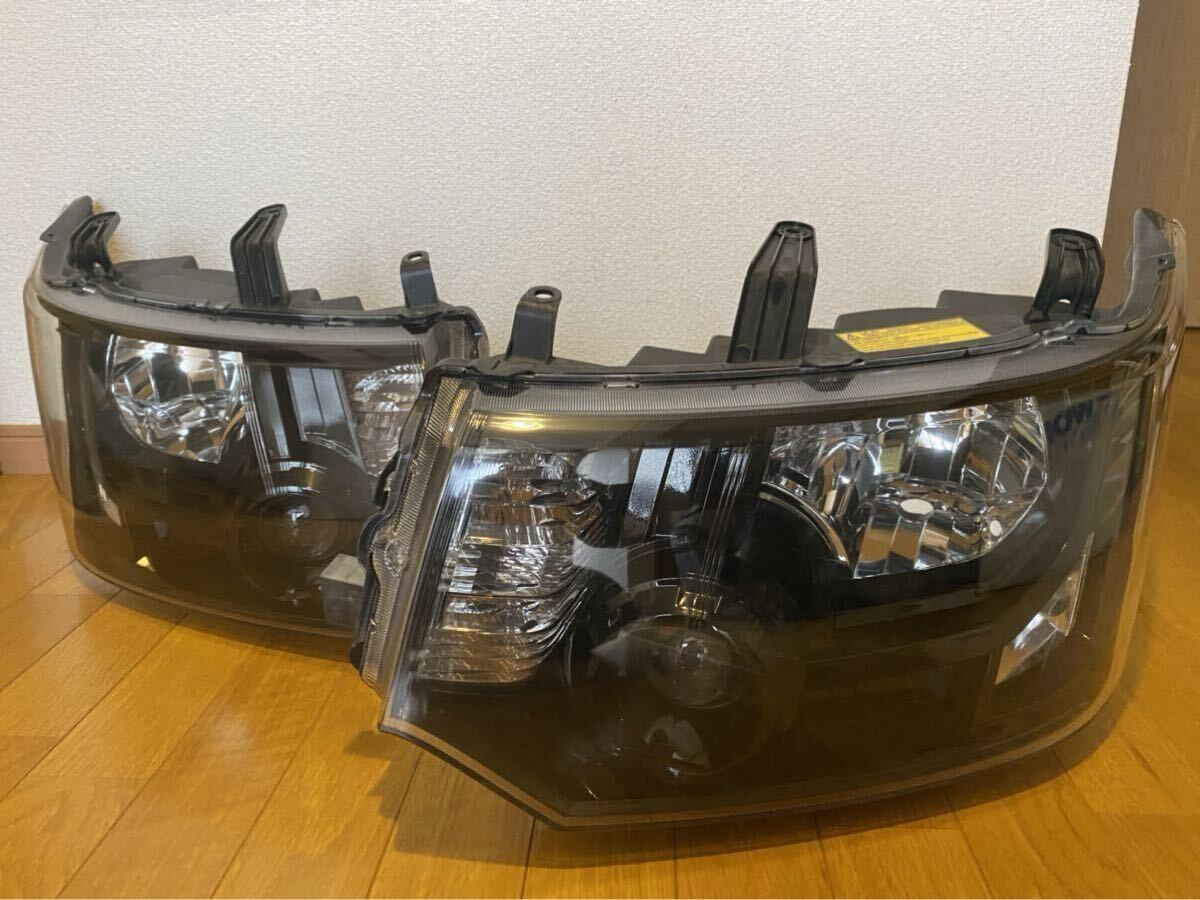 デリカD5ヘッドライト　インナーブラックレンズ研磨コーティング