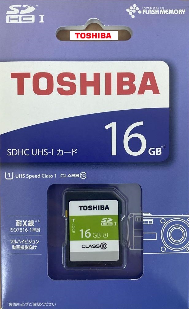 16GB TOSHIBA SDHCカード 16GB Class10 UHS-I対応 東芝 SDHC UHS-I カード CA-SD016GS 安心日本製 フルハイビジョン録画撮影向け