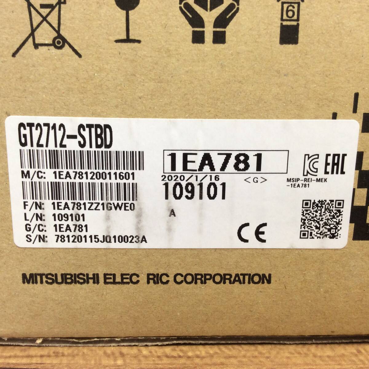 【AH-14762】新品未使用品 MITSUBISHI 三菱電機 表示器 GOT タッチパネル 12.1型 GT2712-STBD