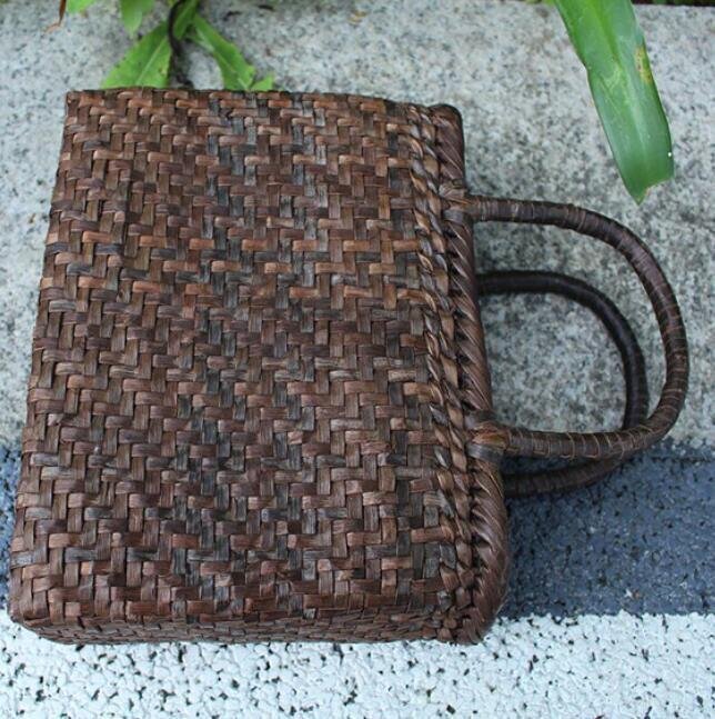 希少★職人手作り良品　山葡萄かごバッグ 手編み山葡萄籠バッグ バスケット籐かご 　高級UPハンド