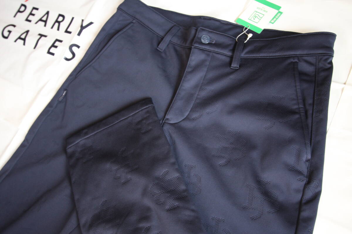 ★正規品★パーリーゲイツ PEARLY GATES ジャックバニー★大人気 ピンソニック裏フリース防風テーパードパンツ★ネイビー★6(LL)