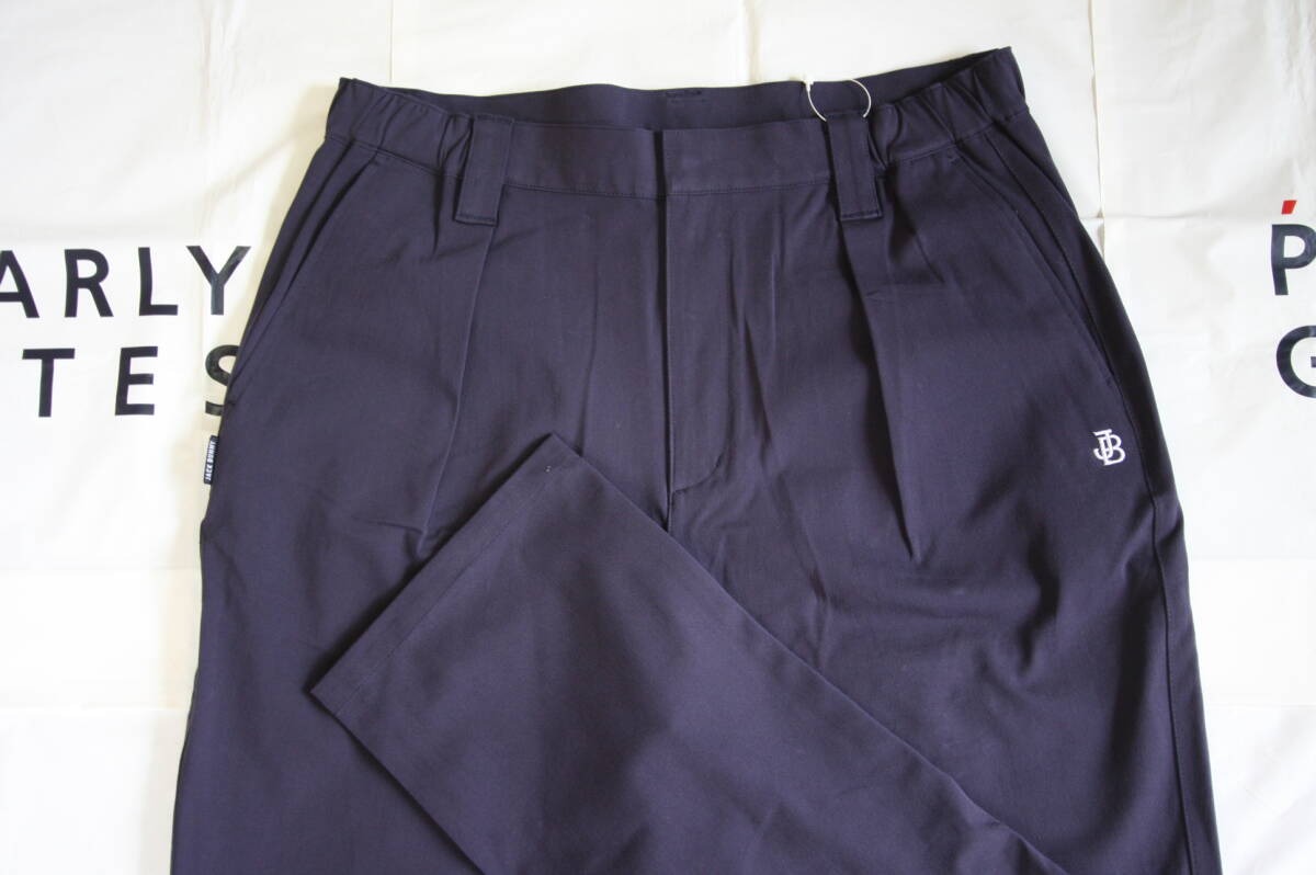 ★正規品★パーリーゲイツ PEARLY GATES ジャックバニー★コットンナイロンツイル2WAYストレッチタックテーパードパンツ★ネイビー★6(LL)