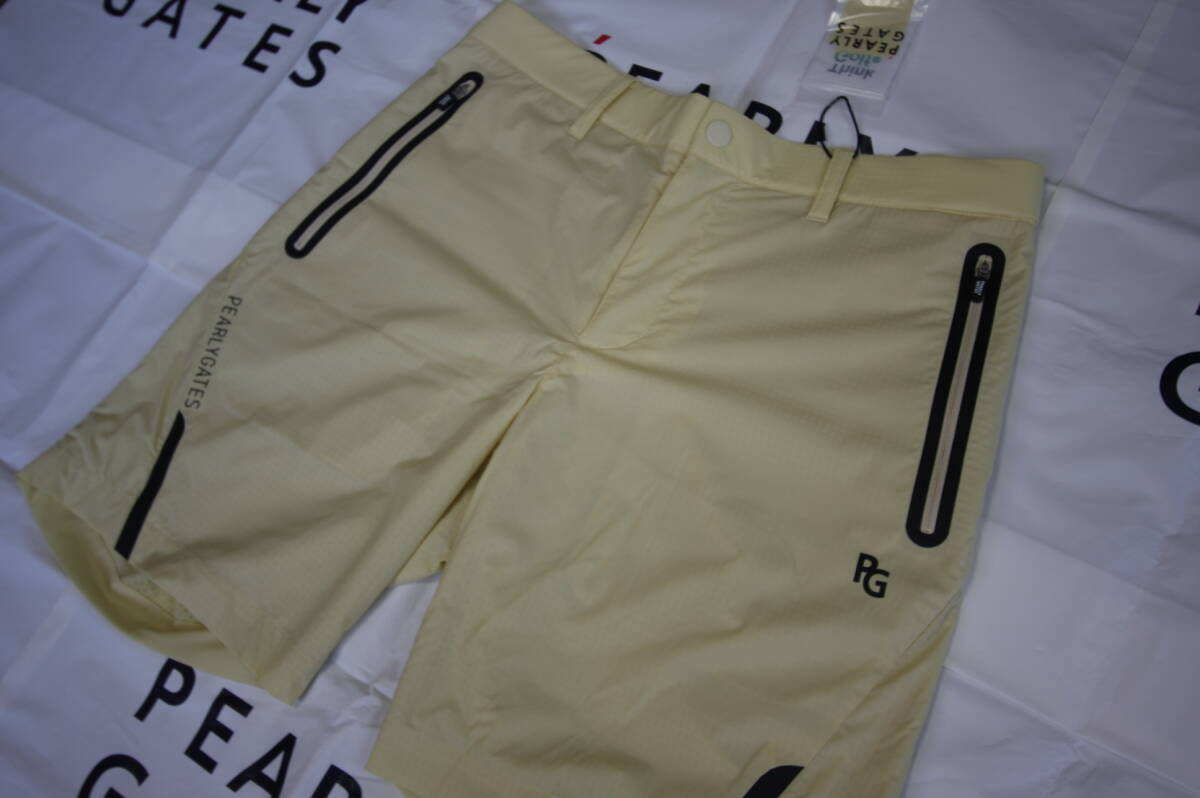 ★正規品★パーリーゲイツ PEARLY GATES★大人気 格子柄 軽量ストレッチショートパンツ★撥水性★シャンパンゴールド★5(L)