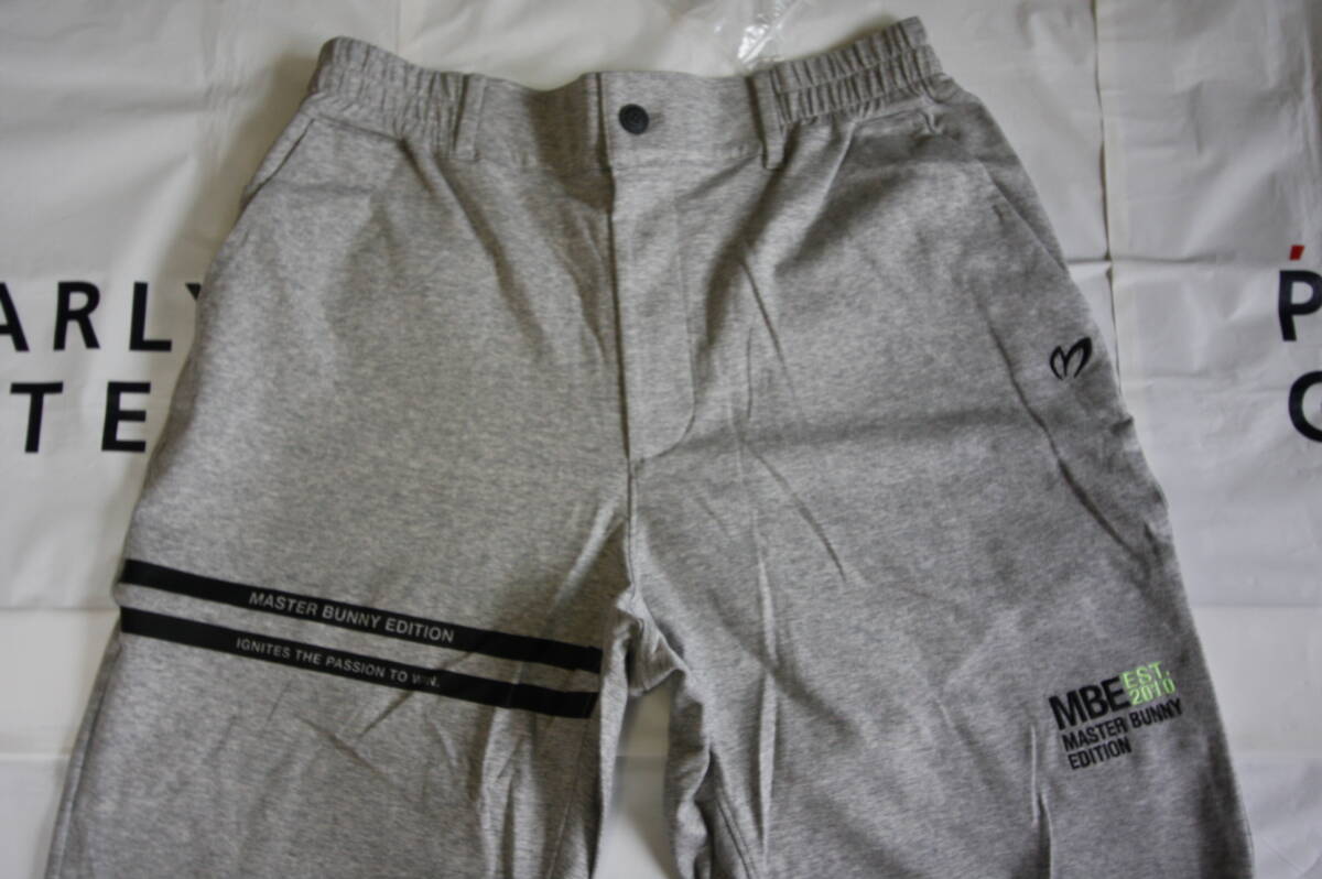 ★正規品★パーリーゲイツ PEARLY GATES マスターバニーエディション★薄手生地ストレッチイージーパンツ★太めスタイル★グレー★5(L)