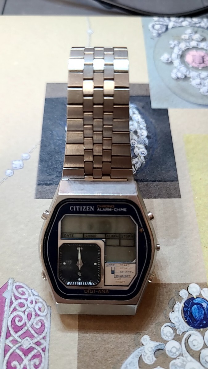 CITIZEN DIGI-ANA CHRONO ALARM-CHIME デジアナ 腕時計【取扱説明書付】